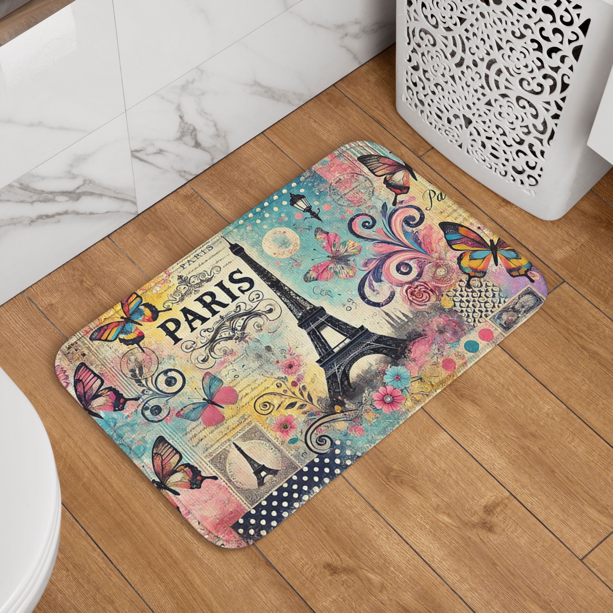 Home Textiles Paris - Paris Eiffel Tower art Doormat Cushion