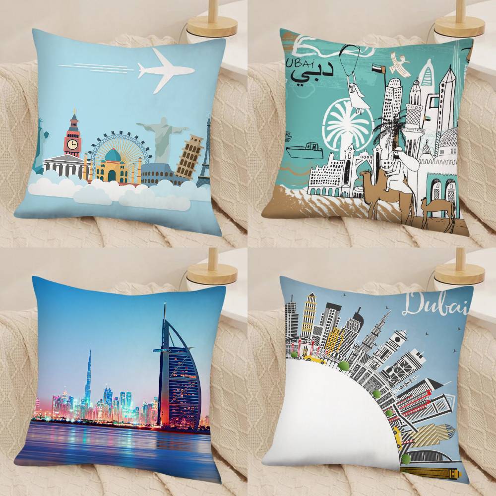 Home Textiles Paris - 1pc World Cities Travel Rome Sydney