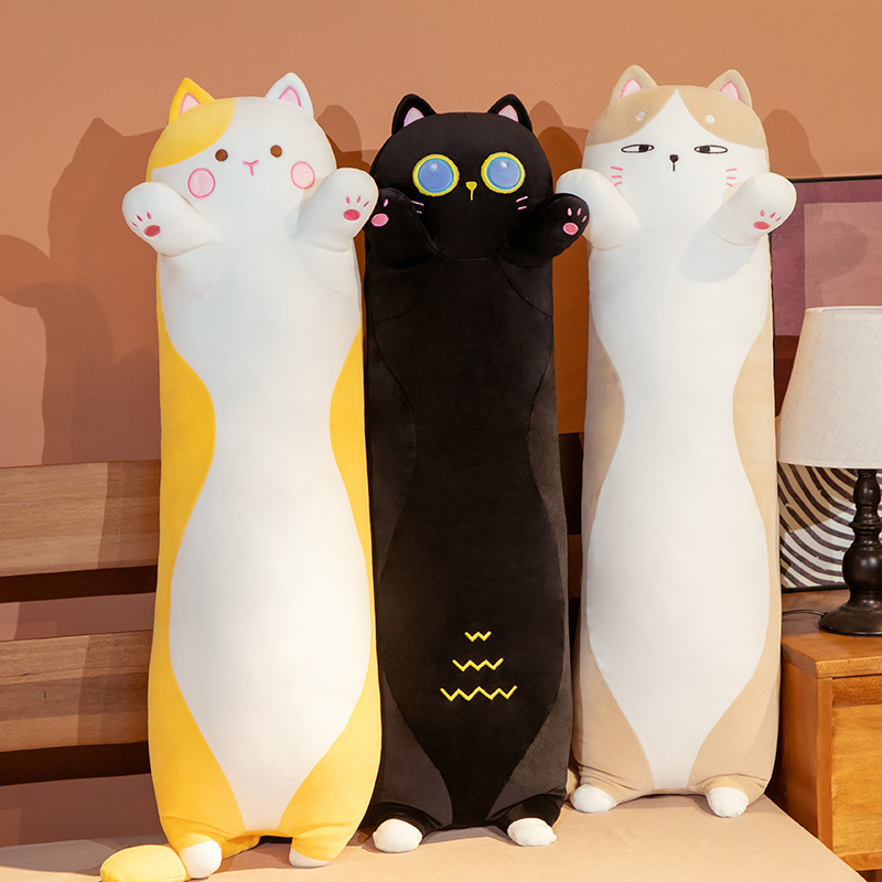 Bolster Pillow Long - 1PC 90~130cm Long Giant Cats Plush