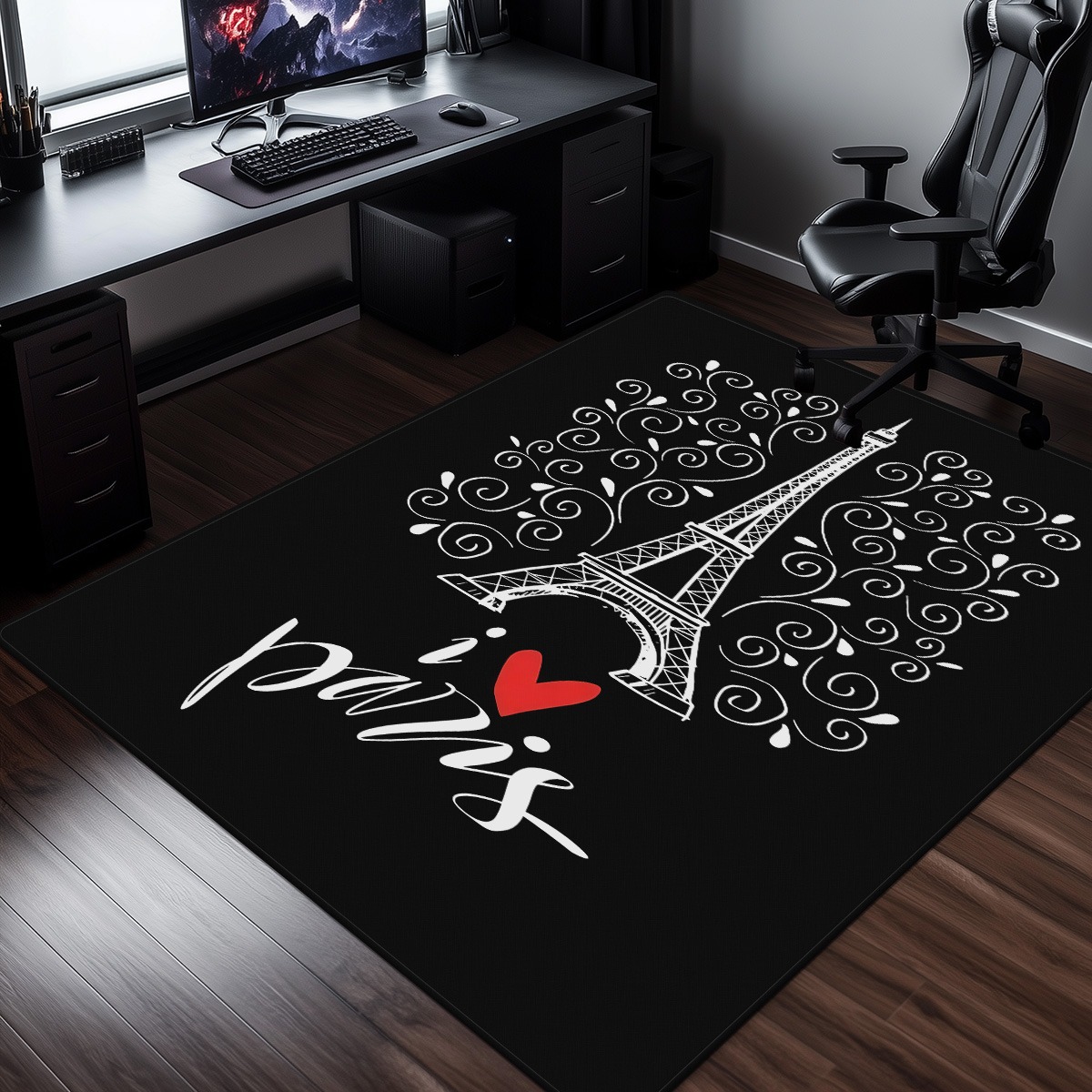 Home Textiles Paris - Paris Eiffel Tower Heart Love Design