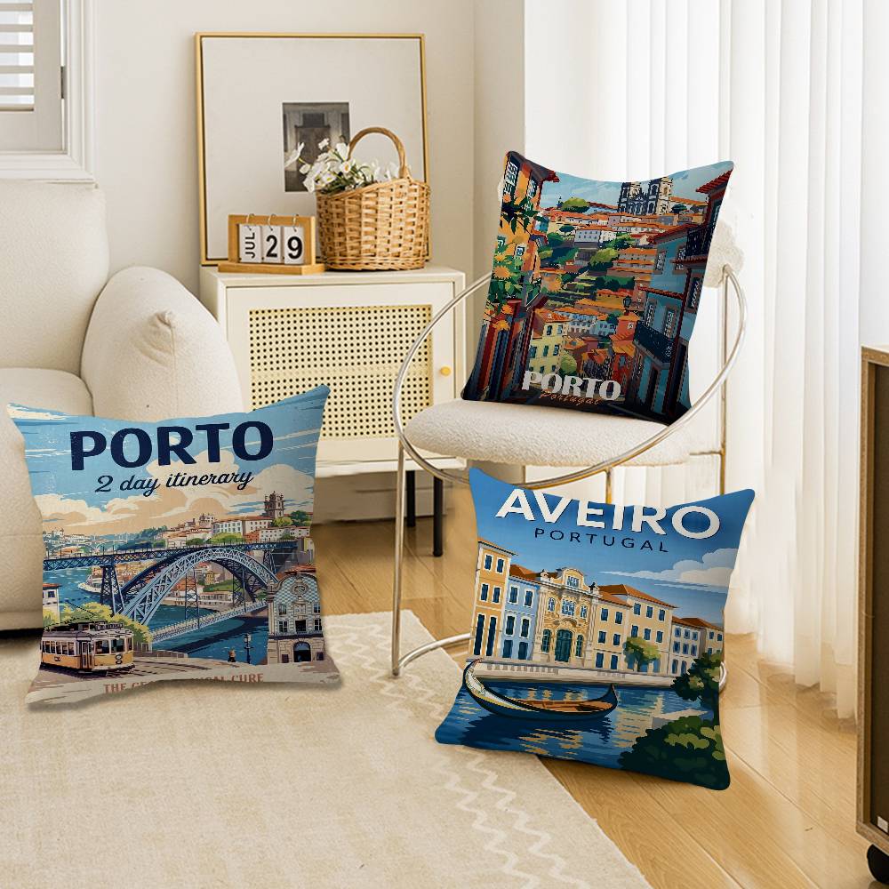 Home Textiles Portugal - Pictures Portugal Painting Personalized Pillow Cover
