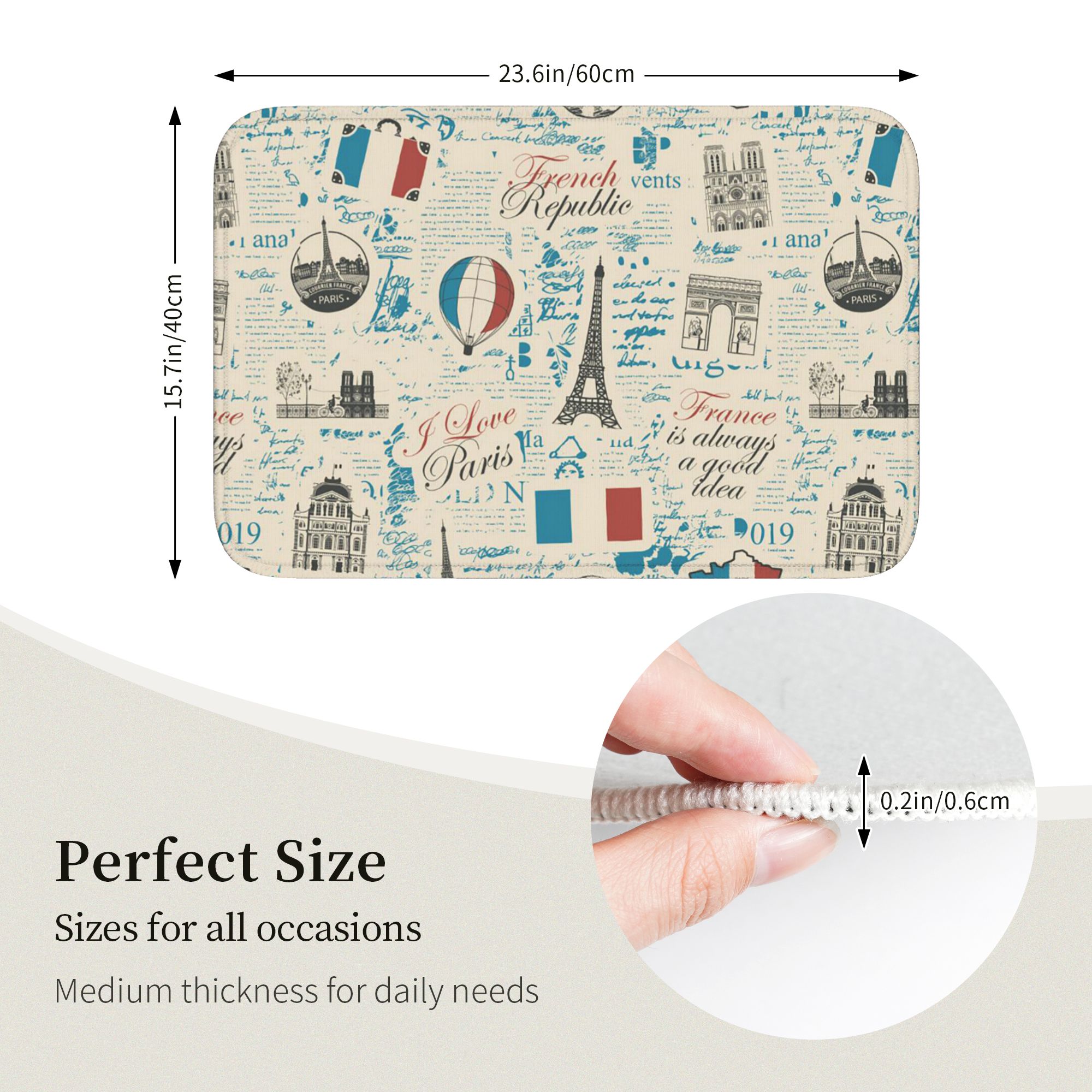 Paris Eiffel Tower Doormat Dus – Home Textiles Paris recenzja i cena