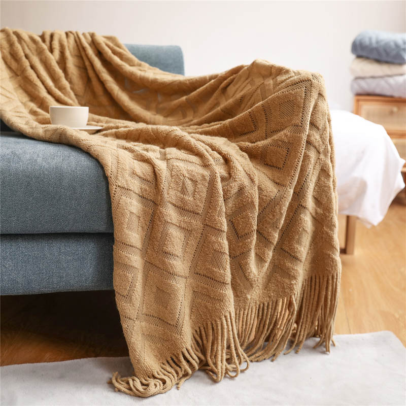 Blanket for Beds Nordic Knitte – Throw Blanket Chunky Knit recenzja i cena