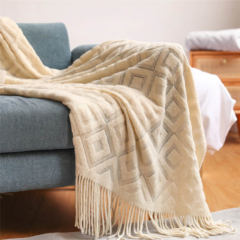 Blanket for Beds Nordic Knitte – Throw Blanket Chunky Knit recenzja i cena