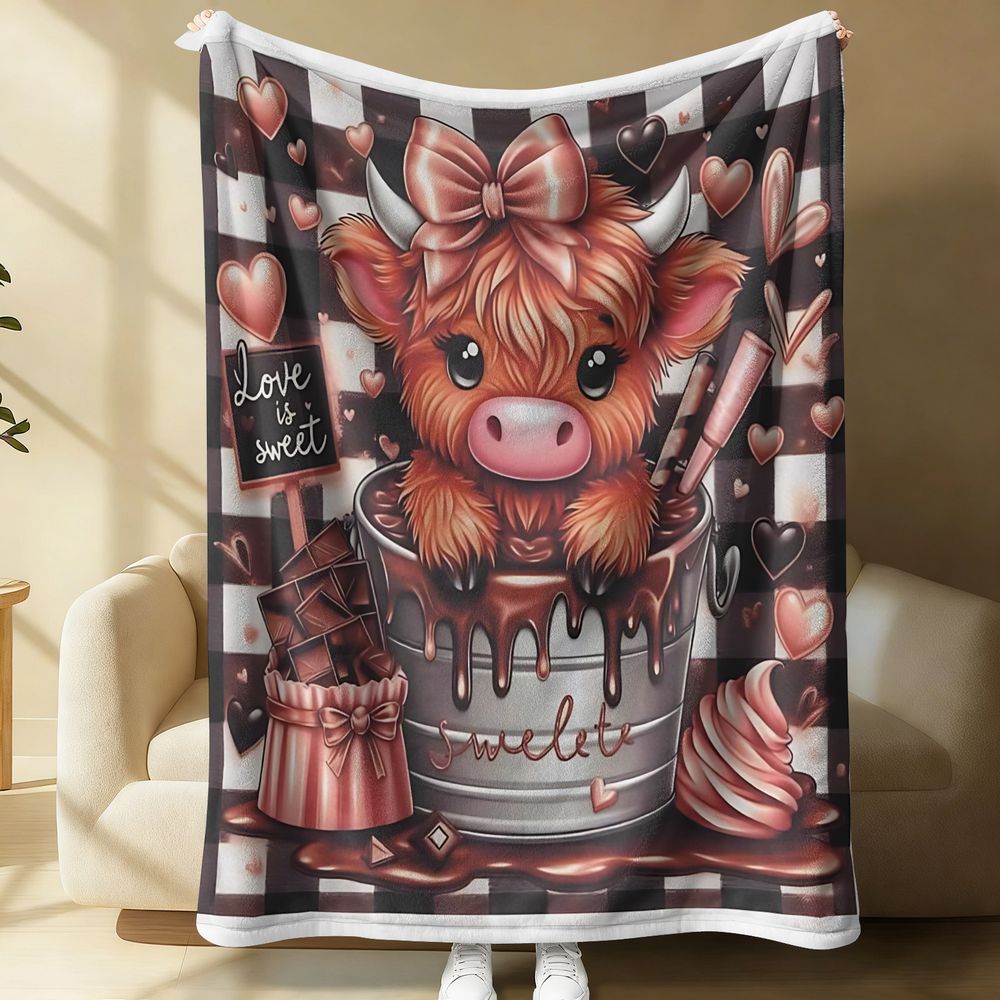 Cute Highland Cattle Printed F – Highland Home Textiles recenzja i cena