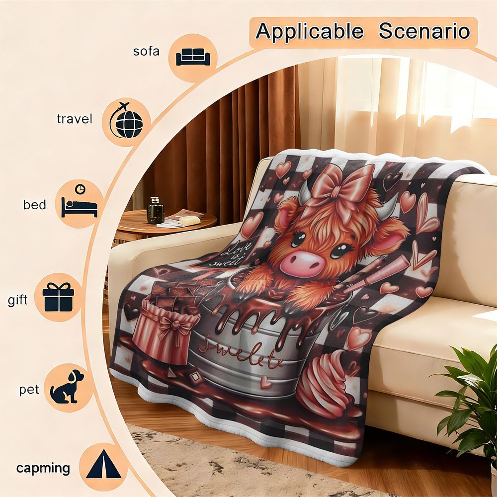 Cute Highland Cattle Printed F – Highland Home Textiles recenzja i cena