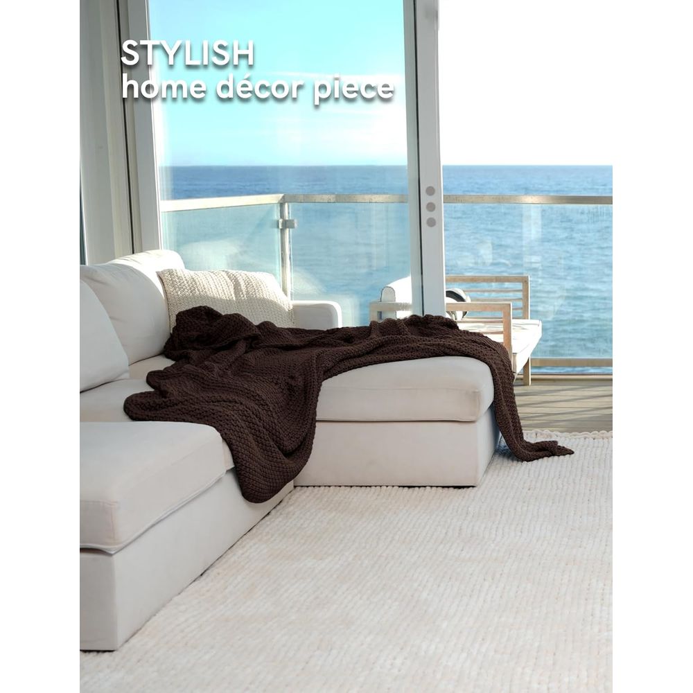 Chunky Cotton Knit Throw Blank – Throw Blanket Chunky Knit recenzja i cena