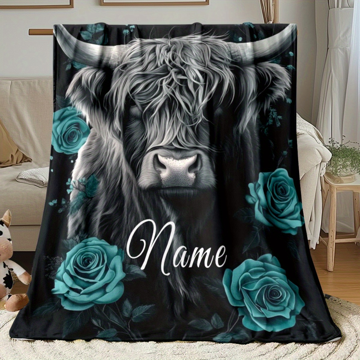 Personalized Highland Cow Blan – Highland Home Textiles recenzja i cena