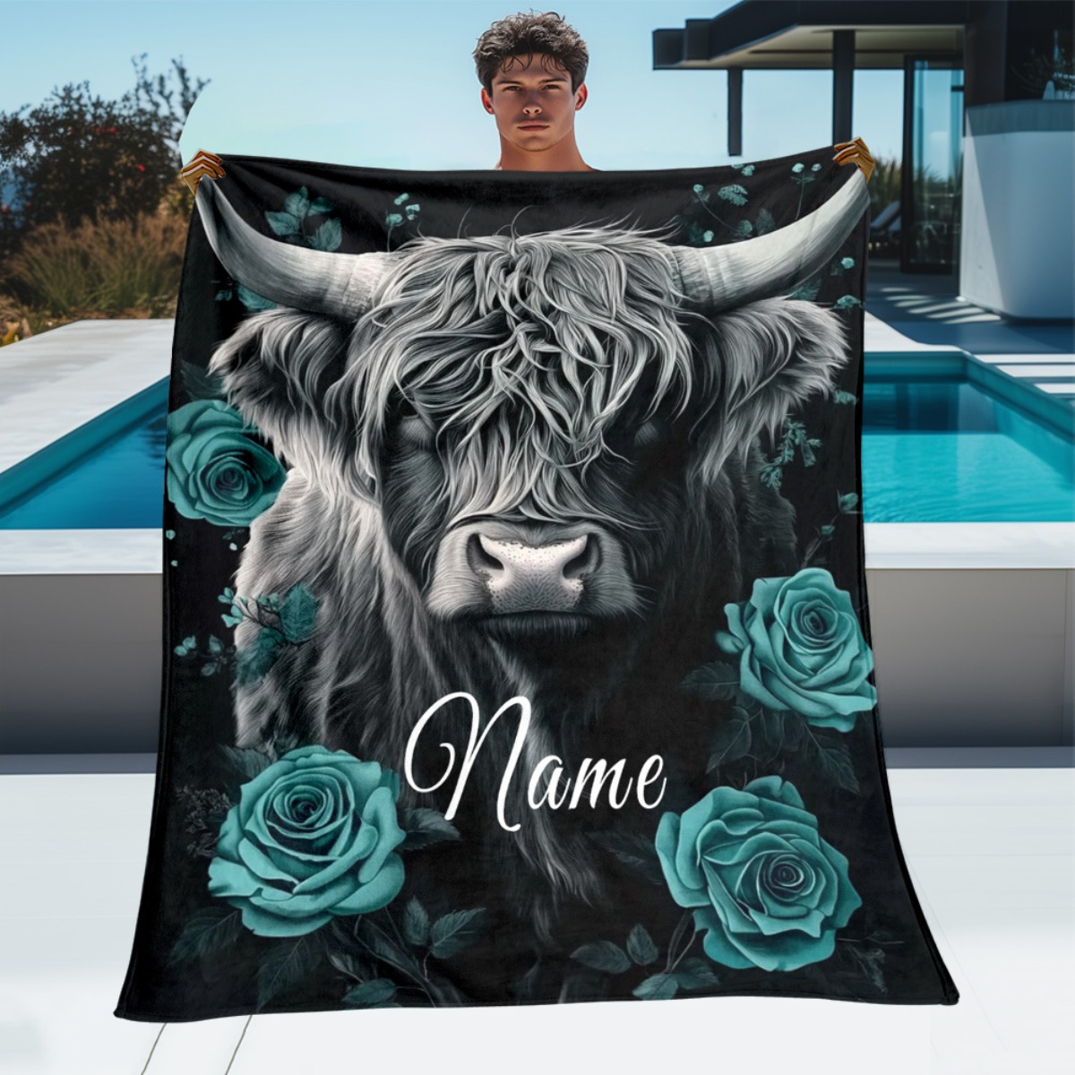 Personalized Highland Cow Blan – Highland Home Textiles recenzja i cena