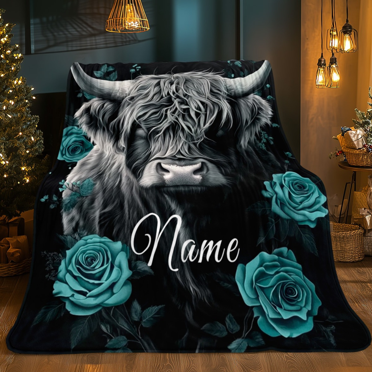 Personalized Highland Cow Blan – Highland Home Textiles recenzja i cena