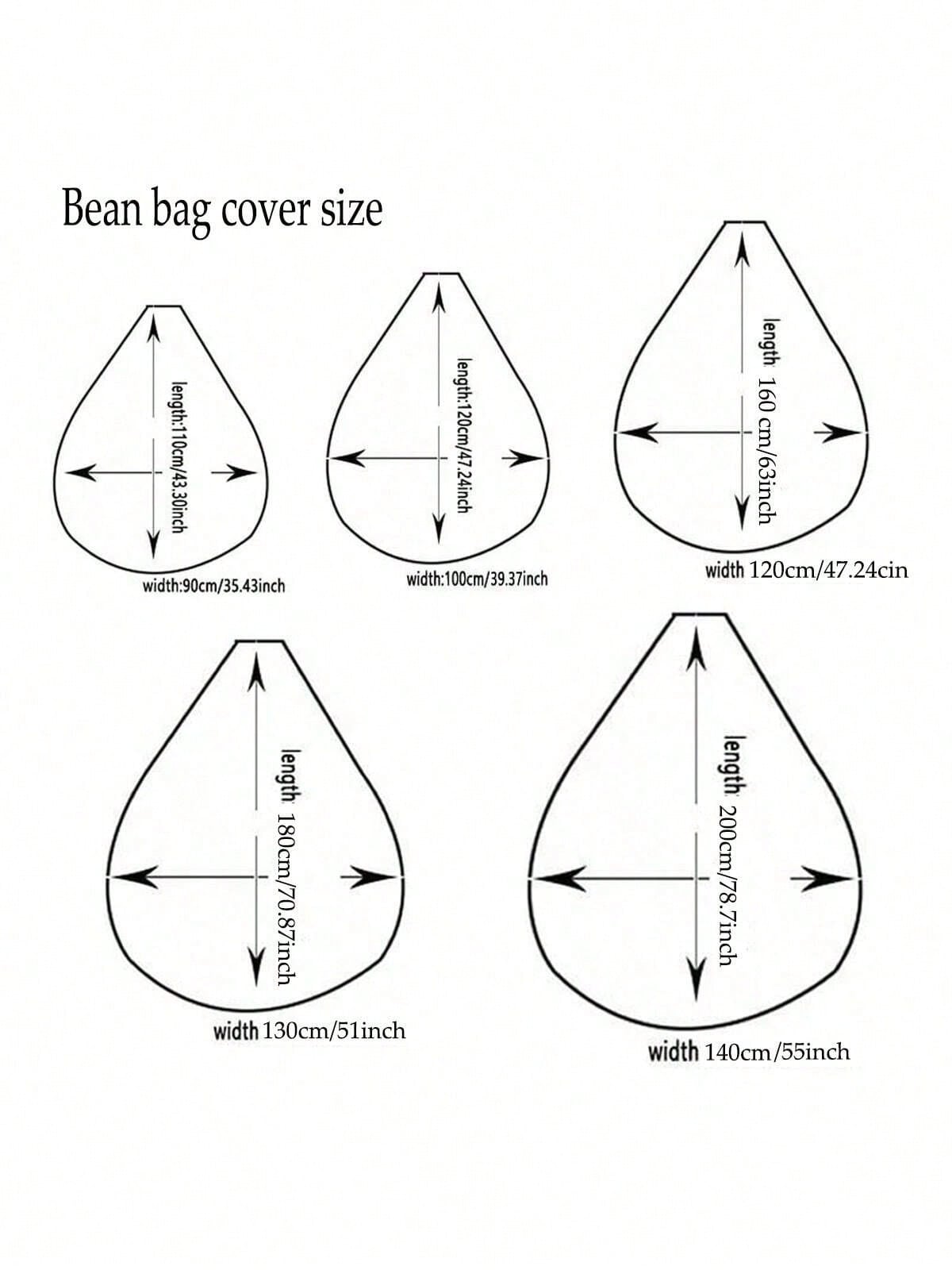 Bean Bag Cover without filler  – Floor Cushion Pouf recenzja i cena