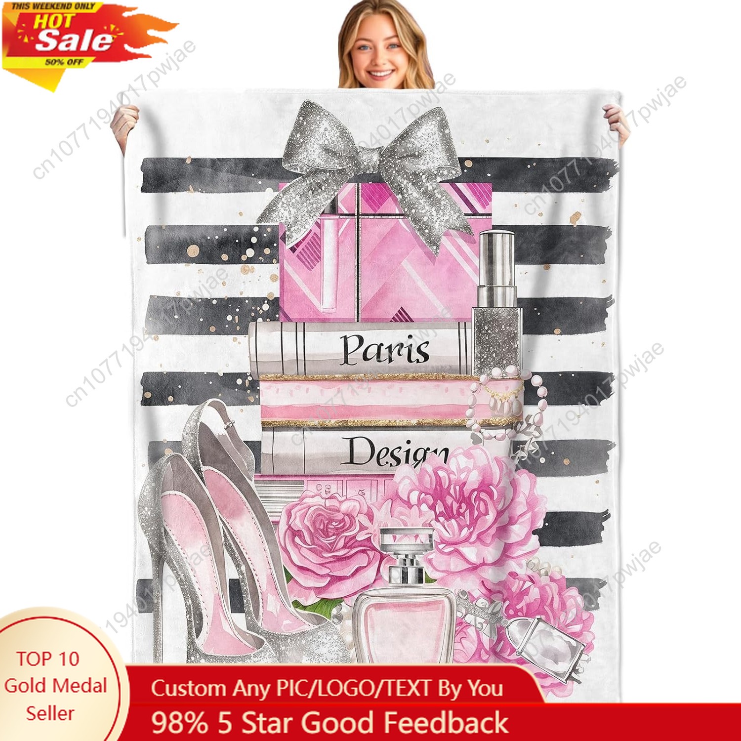 Paris Glam Throw Blanket Soft  – Home Textiles Paris recenzja i cena