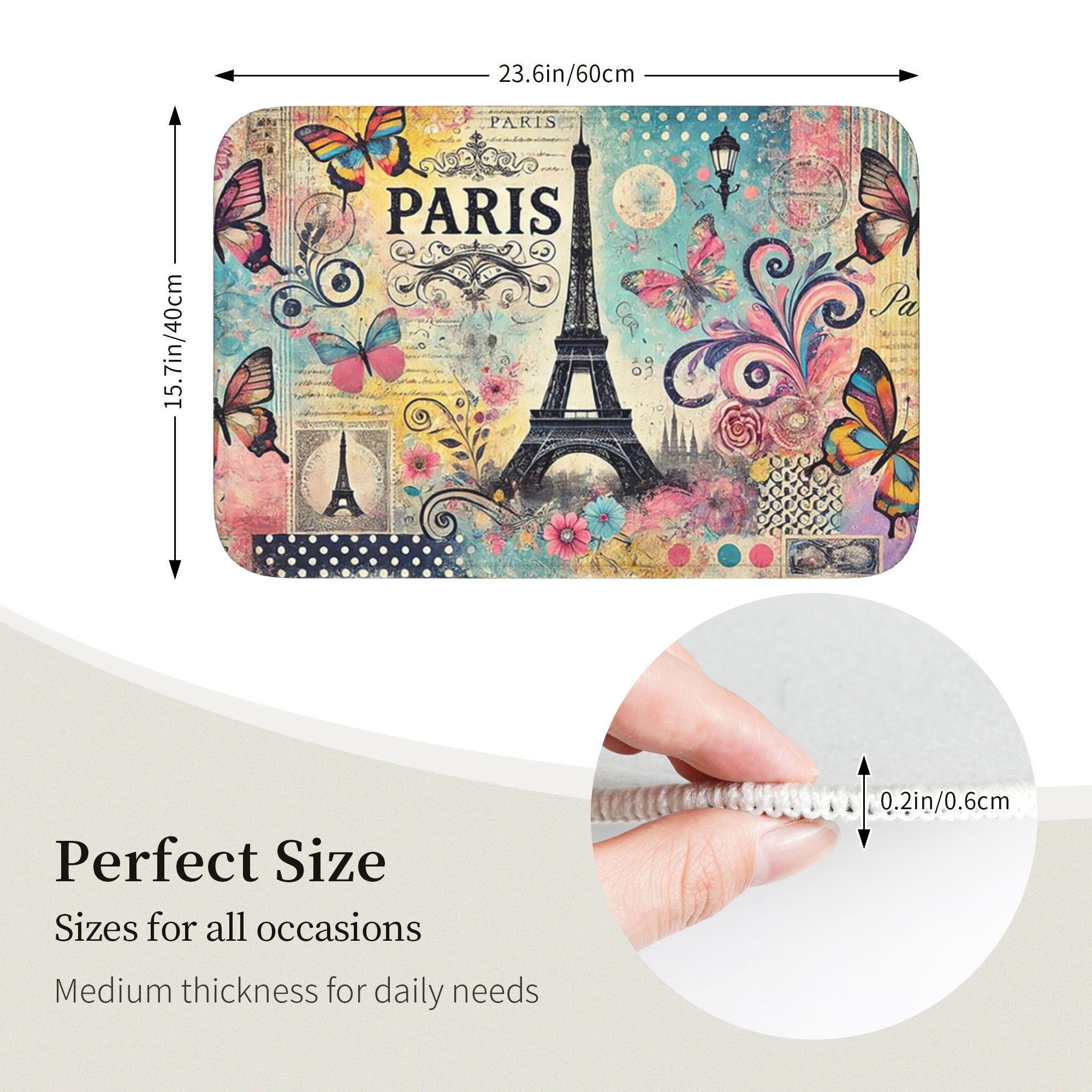 Paris Eiffel Tower art Doormat – Home Textiles Paris recenzja i cena