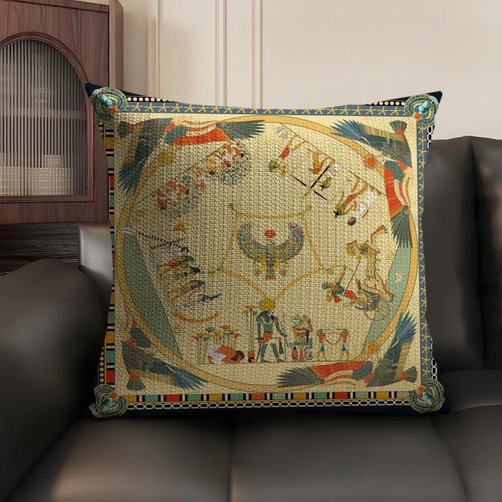 Egypt Pharaoh Pattern Pillow C – Home Textiles Egypt recenzja i cena