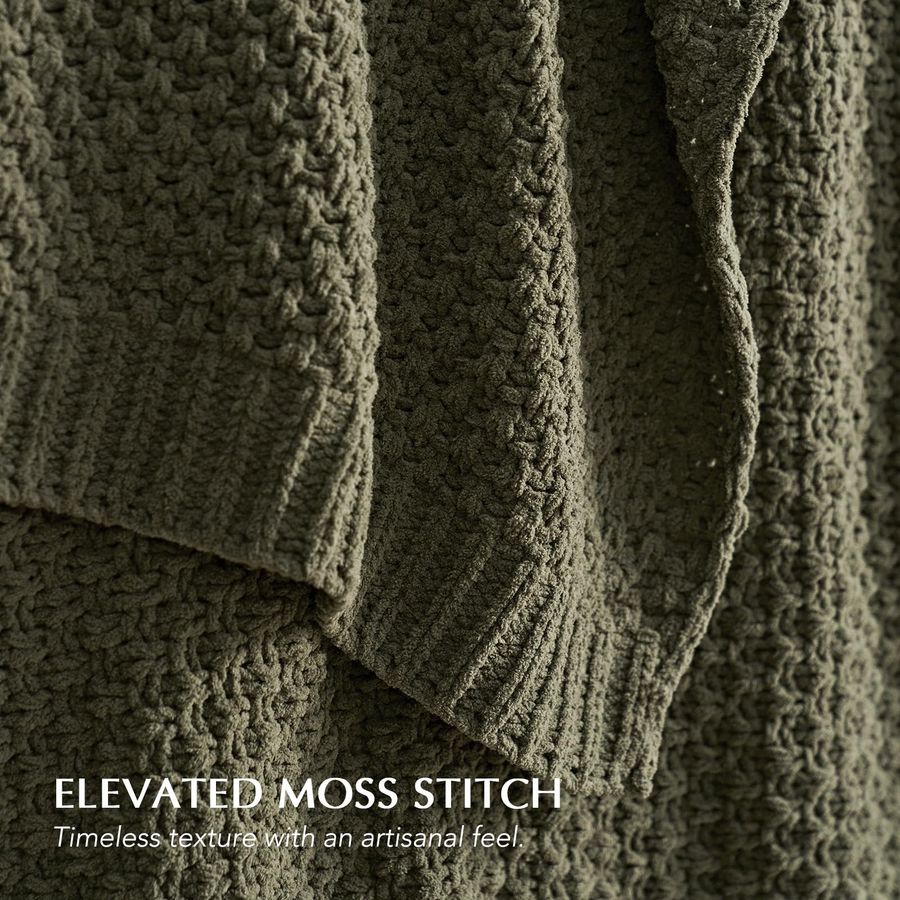 Chunky Chenille Knit Throw Bla – Throw Blanket Chunky Knit recenzja i cena