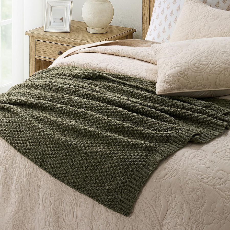 Chunky Chenille Knit Throw Bla – Throw Blanket Chunky Knit recenzja i cena