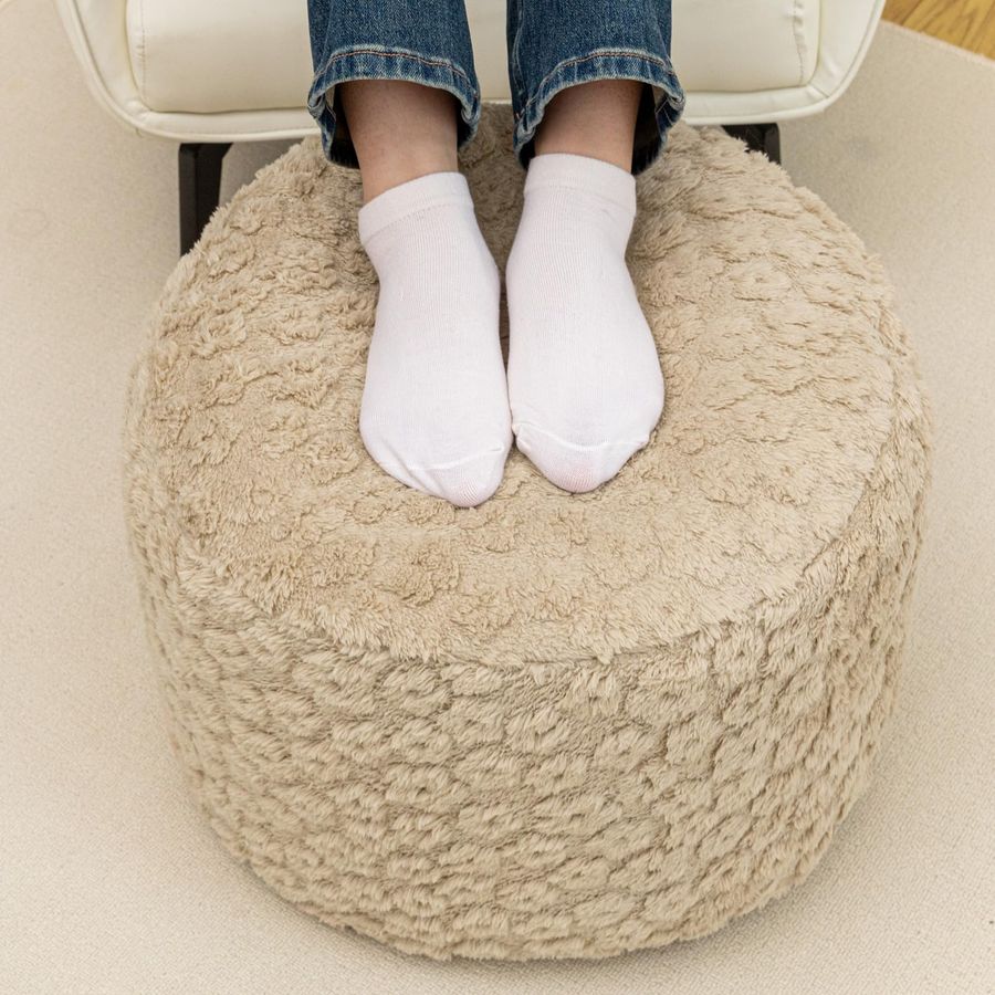 Foot Rest Stuffed Round Boho F – Floor Cushion Pouf recenzja i cena