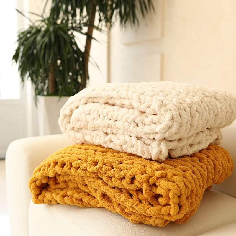 Hand Chunky Knitted Blanket Th – Throw Blanket Chunky Knit recenzja i cena