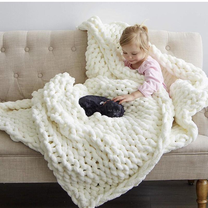 Hand Chunky Knitted Blanket Th – Throw Blanket Chunky Knit recenzja i cena