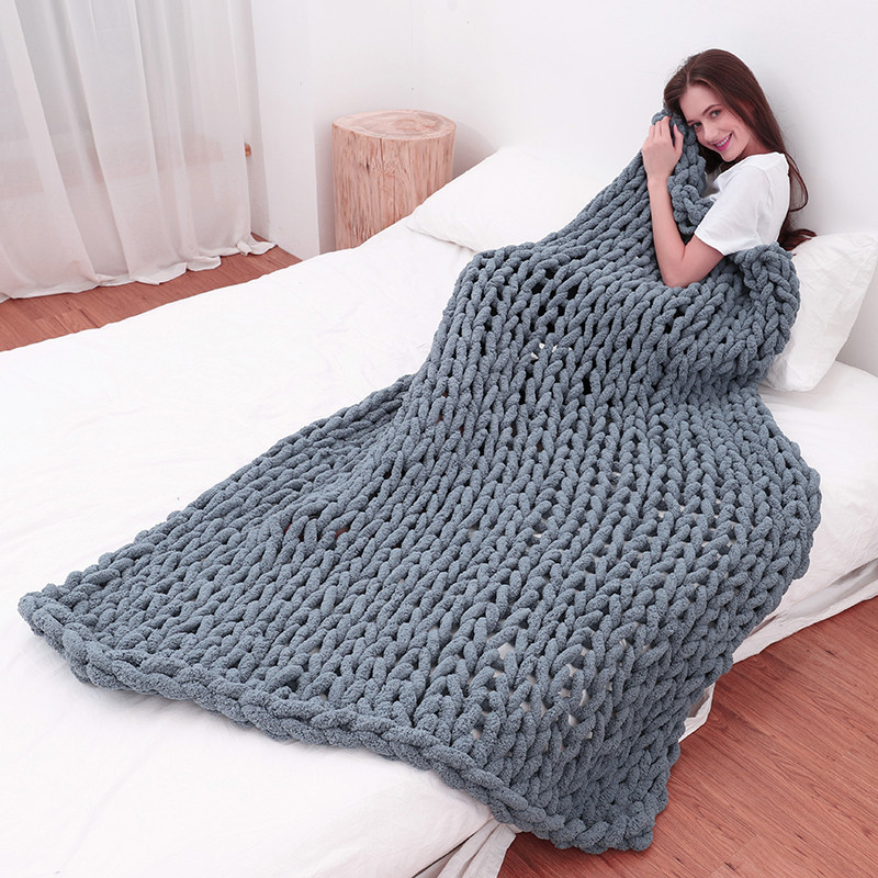 Hand Chunky Knitted Blanket Th – Throw Blanket Chunky Knit recenzja i cena