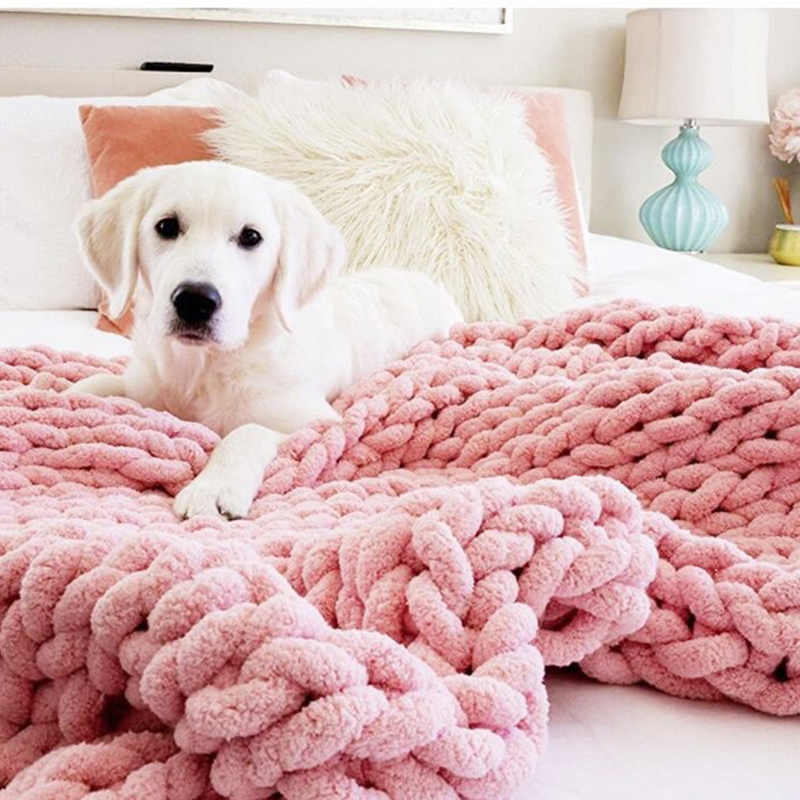 Hand Chunky Knitted Blanket Th – Throw Blanket Chunky Knit recenzja i cena