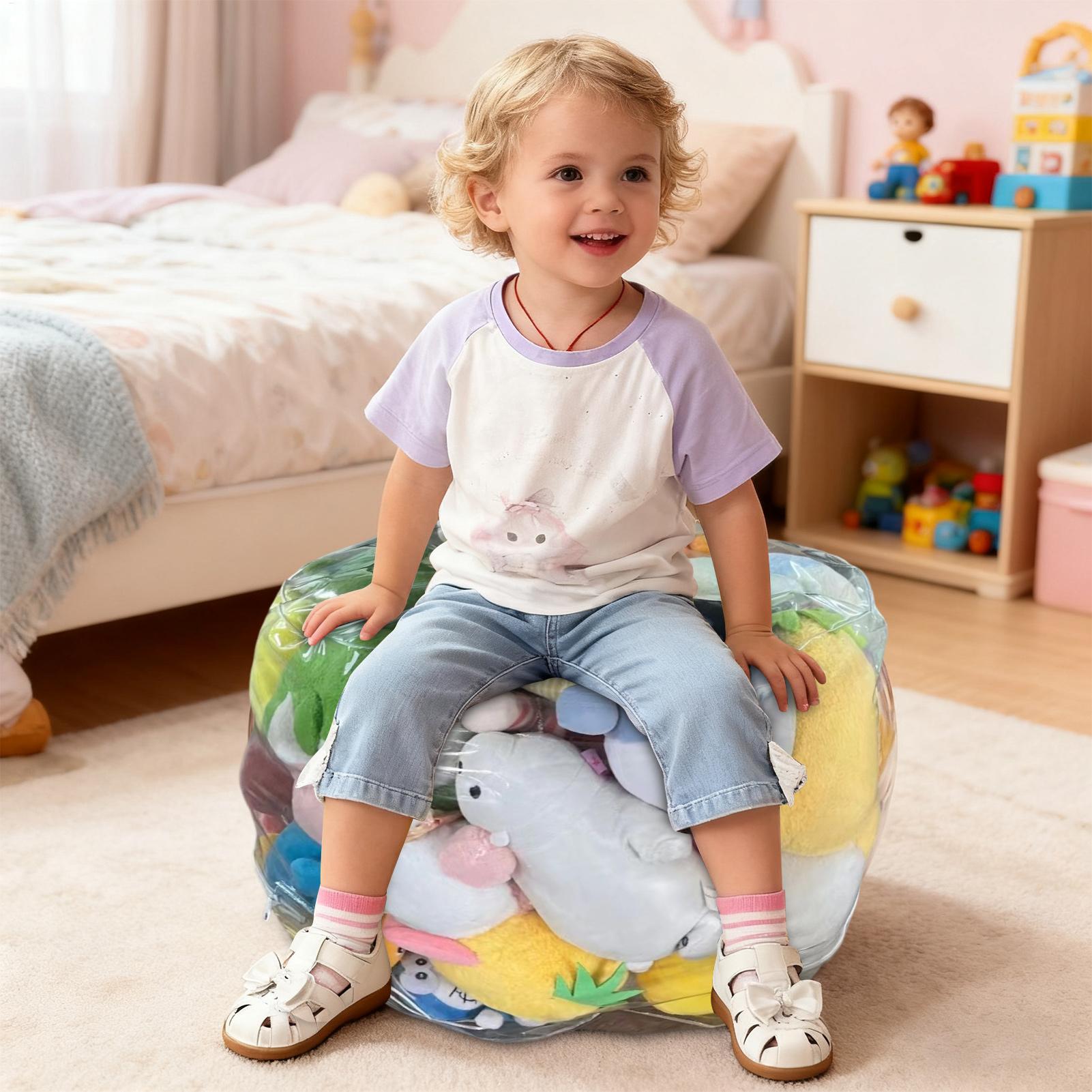 Clear Animal Storage Chair Plu – Floor Cushion Pouf recenzja i cena