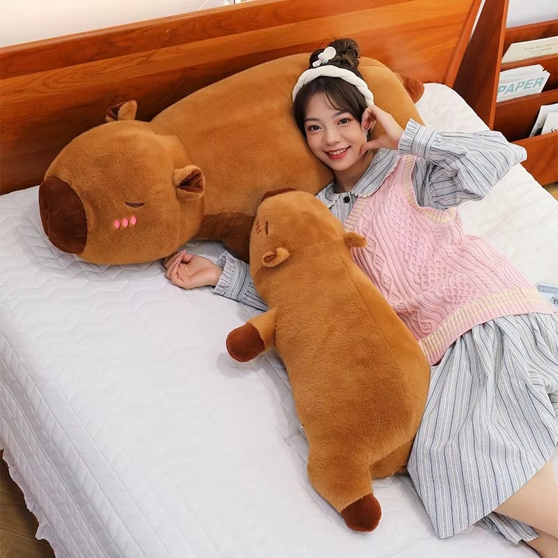 45/65cm Cute Stuffed Capybara  – Bolster Pillow Long recenzja i cena