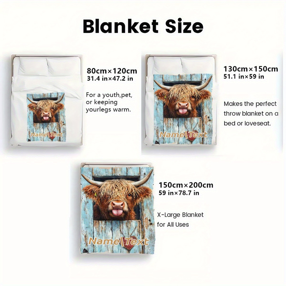 Personalized Highland Cow Blan – Highland Home Textiles recenzja i cena
