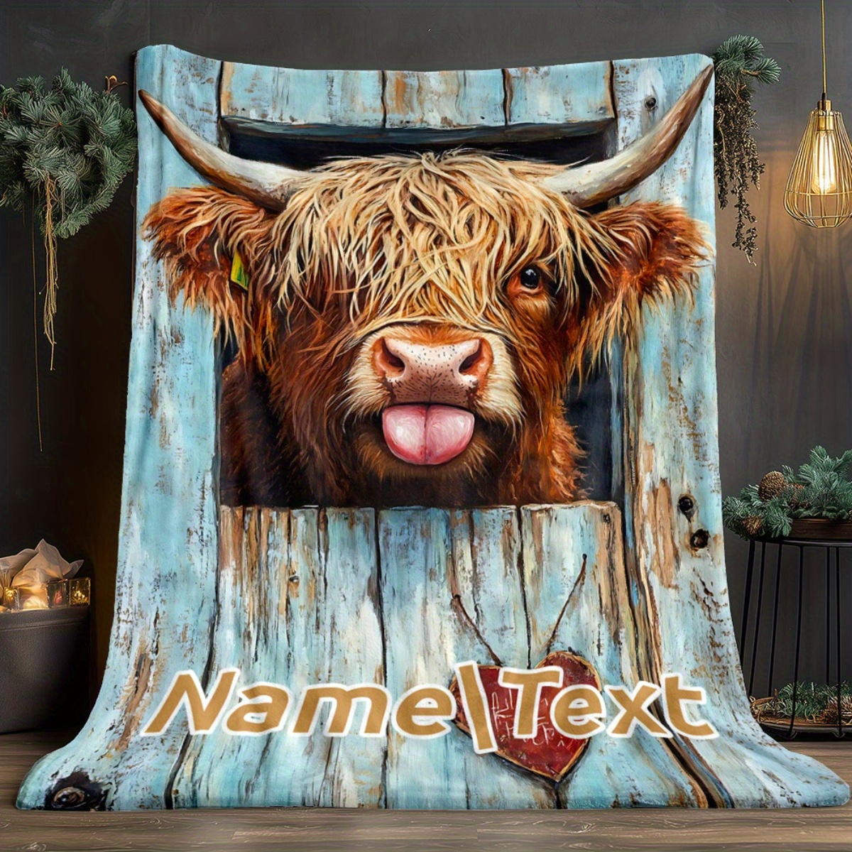 Personalized Highland Cow Blan – Highland Home Textiles recenzja i cena