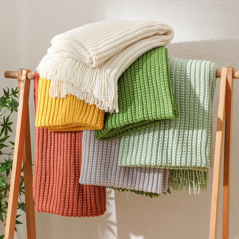 Boho Chunky Waffle Knit Throw  – Throw Blanket Chunky Knit recenzja i cena