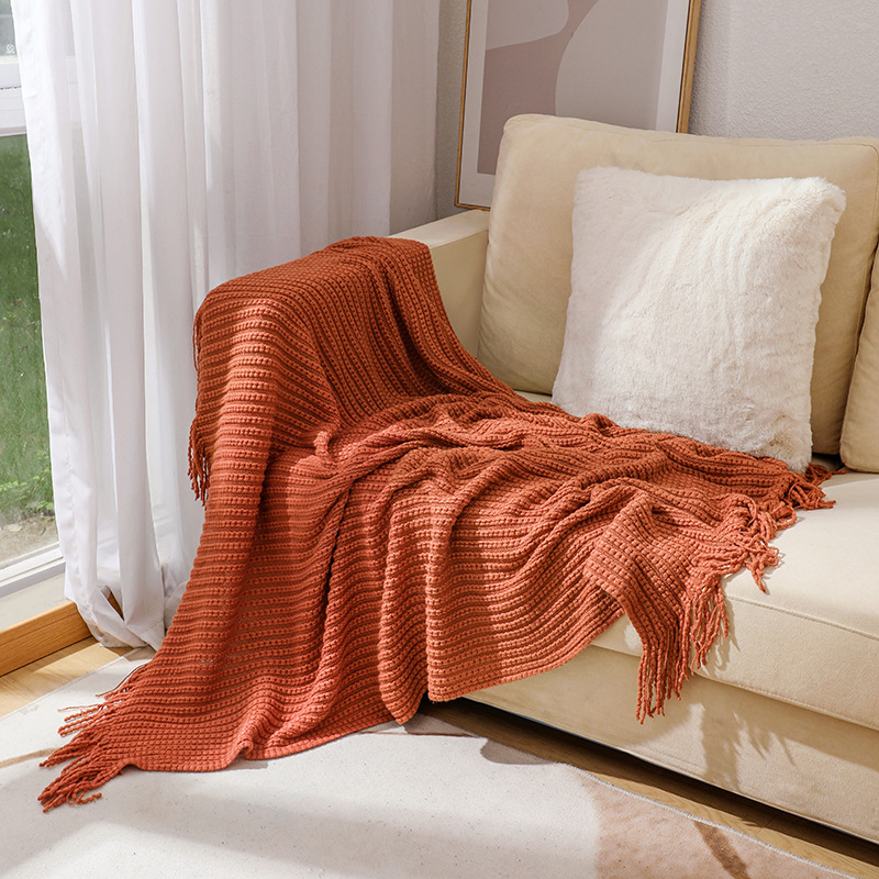 Boho Chunky Waffle Knit Throw  – Throw Blanket Chunky Knit recenzja i cena