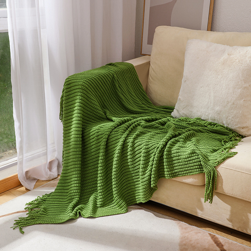 Boho Chunky Waffle Knit Throw  – Throw Blanket Chunky Knit recenzja i cena
