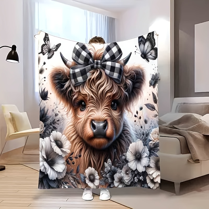 Highland Cow Plaid Blanket - C – Highland Home Textiles recenzja i cena