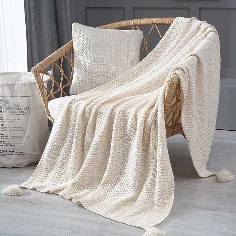 Nordic Blankets for Bed Sofa C – Throw Blanket Chunky Knit recenzja i cena