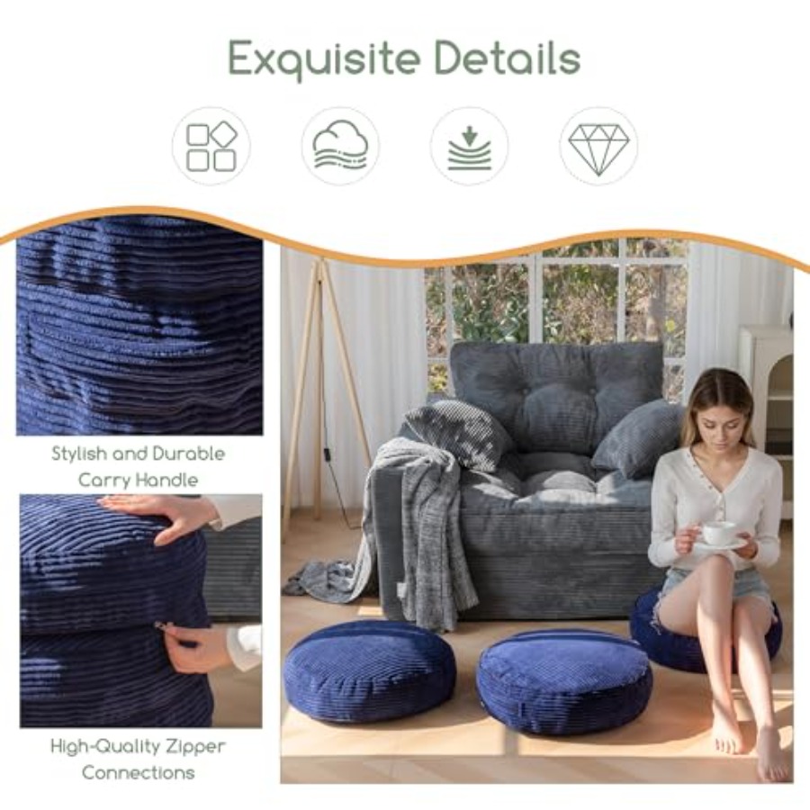 Living room foam-filled pouf o – Floor Cushion Pouf recenzja i cena