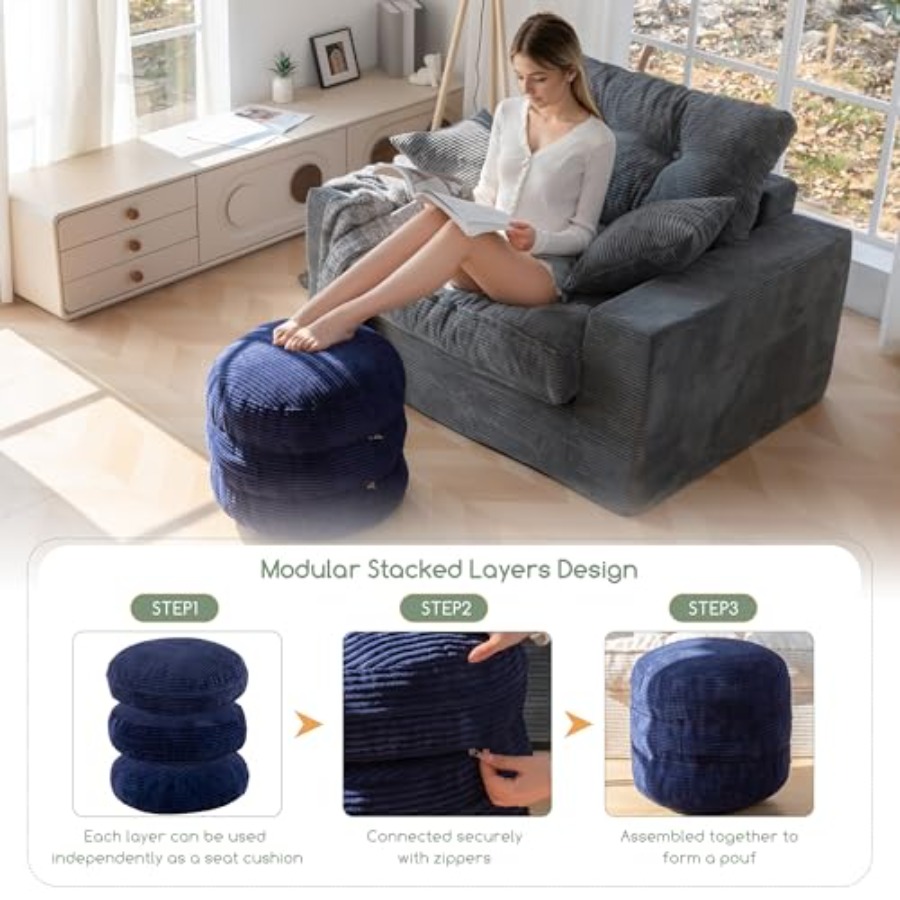 Living room foam-filled pouf o – Floor Cushion Pouf recenzja i cena