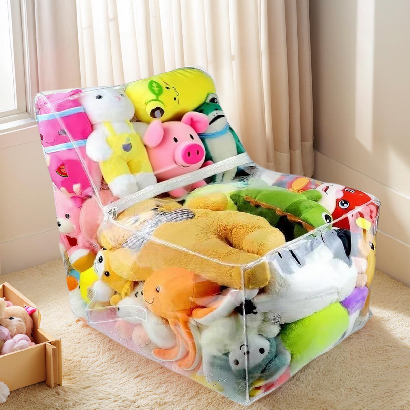 Clear Stuffed Animal Bean Bag  – Floor Cushion Pouf recenzja i cena