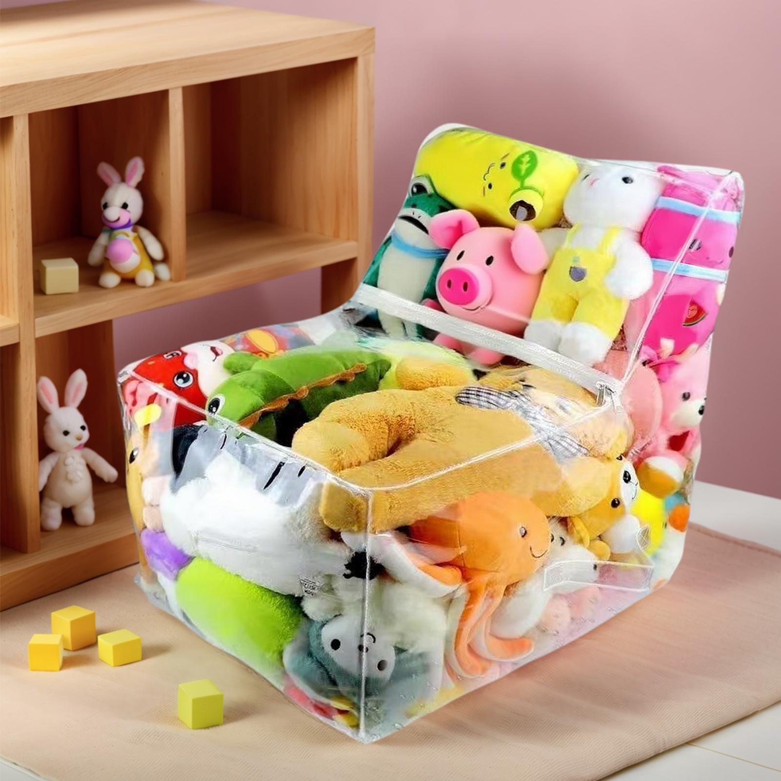 Clear Stuffed Animal Bean Bag  – Floor Cushion Pouf recenzja i cena