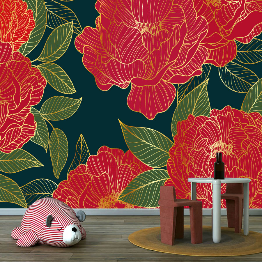 20+ Floral Red Peony Nature Ph – Home Textiles Photos recenzja i cena