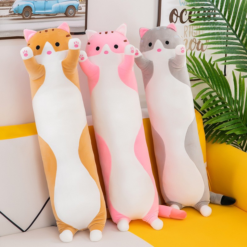 Cute Cat Plush Toy Long Pink B – Bolster Pillow Long recenzja i cena