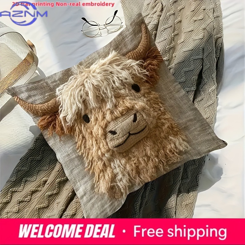 Cute Highland Cow Design 2D Fl – Highland Home Textiles recenzja i cena