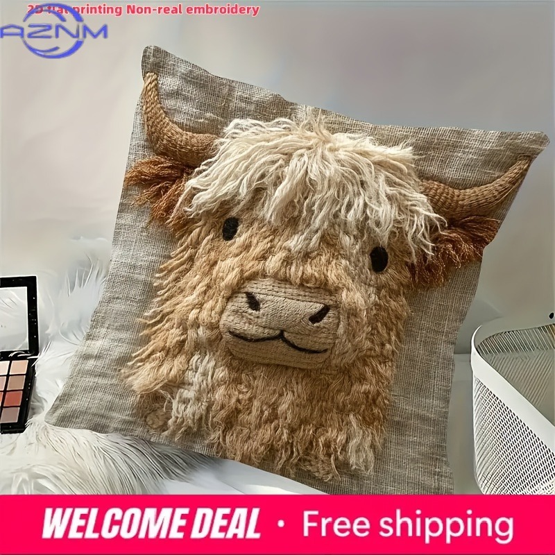 Cute Highland Cow Design 2D Fl – Highland Home Textiles recenzja i cena