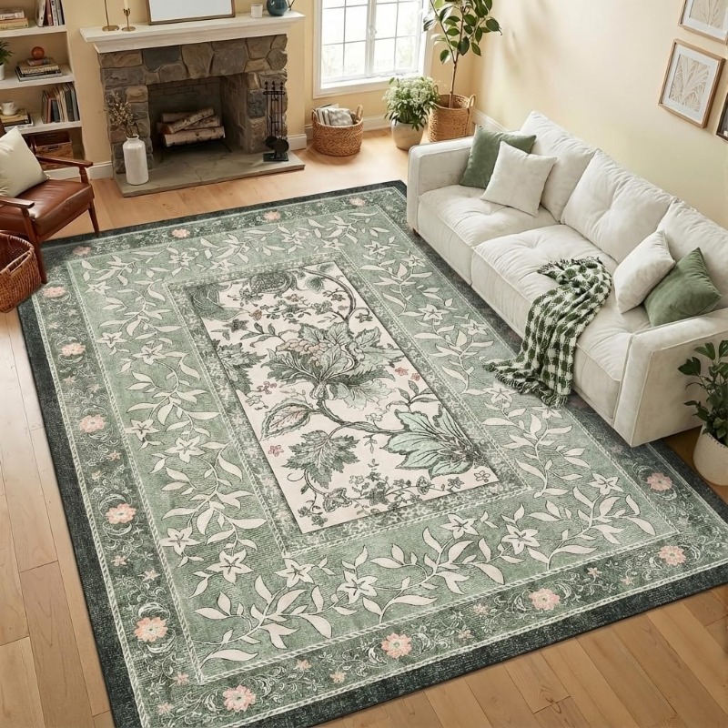 Retro Plant Print Carpet for L – Home Textiles Online recenzja i cena