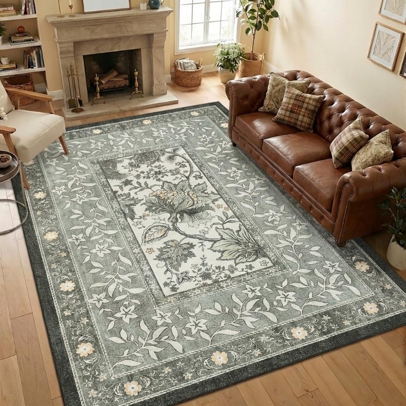 Retro Plant Print Carpet for L – Home Textiles Online recenzja i cena
