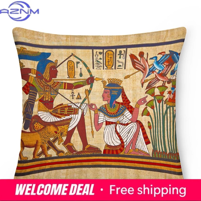 Egyptian Cushion Cover Ancient – Home Textiles Egypt recenzja i cena